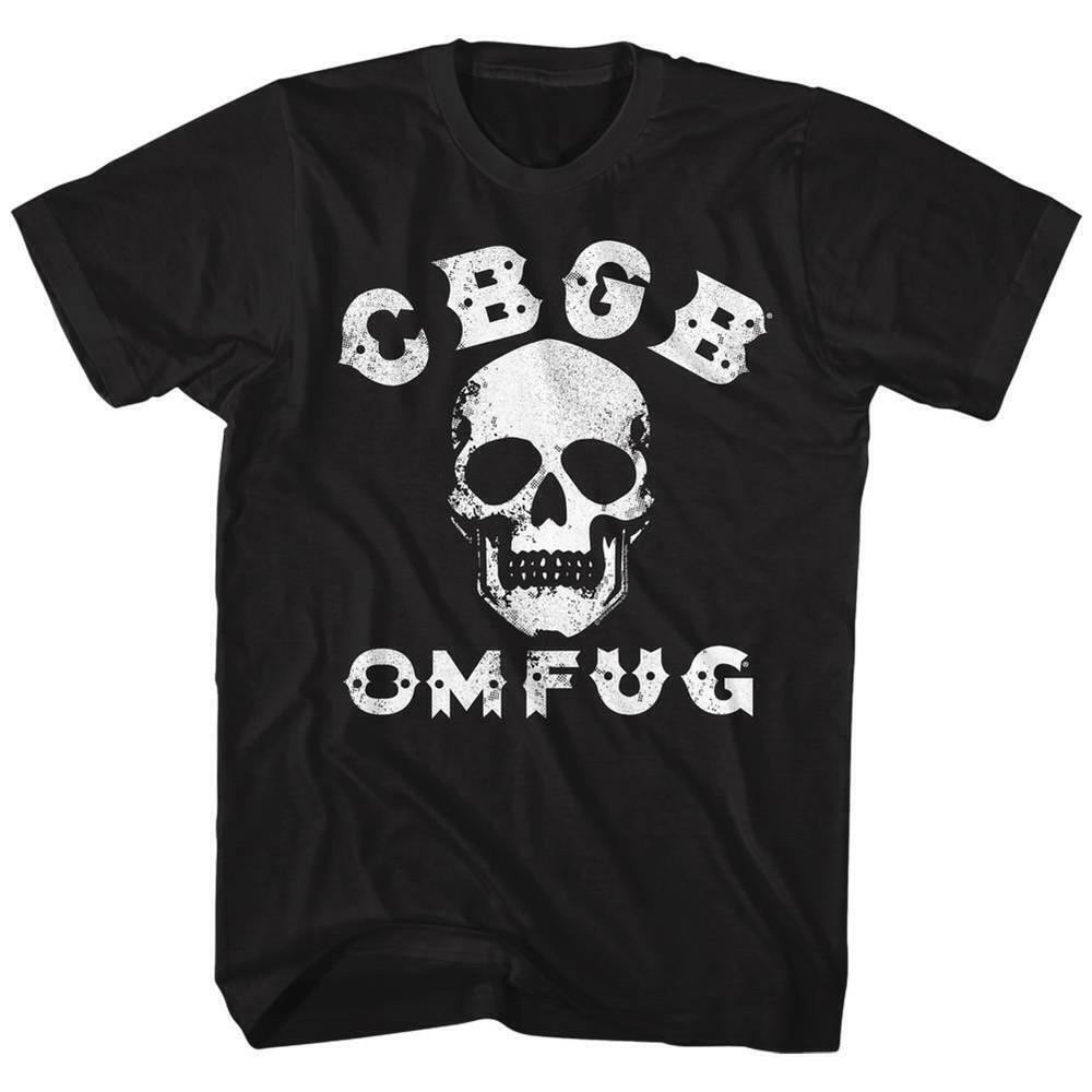 Cbgb Skull Black Adult T Shirt